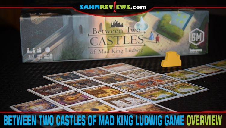 Between Two Castles of Mad King Ludwig tile-laying game is a collaboration between Stonemaier Games and Bezier Games. - SahmReviews.com