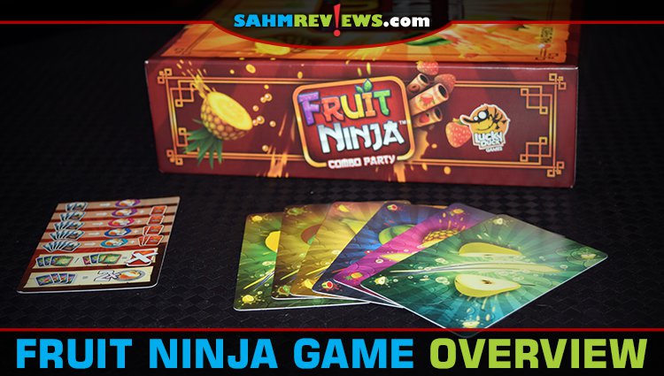 We spent so many hours playing Fruit Ninja on our iPad! Now we can get others involved by breaking out Lucky Duck Games' Fruit Ninja: Combo Party card game! - SahmReviews.com