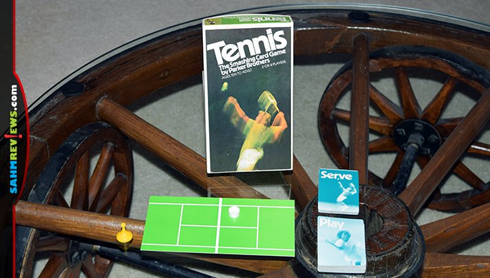 This vintage card game of Tennis uses mechanics that are surprisingly recent. Maybe it was a little ahead of its time?! It's one to watch for at thrift! - SahmReviews.com