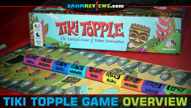 Use strategy to maneuver your tiki pieces into the top spots in Tiki Topple from Gamewright. - SahmReviews.com