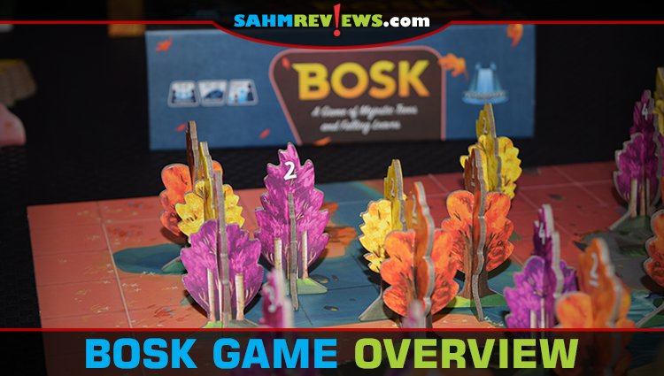 Take a hike and admire the trees you've planted. Then shuffle your feet through the leaves in Floodgate Games' new Bosk board game! - SahmReviews.com