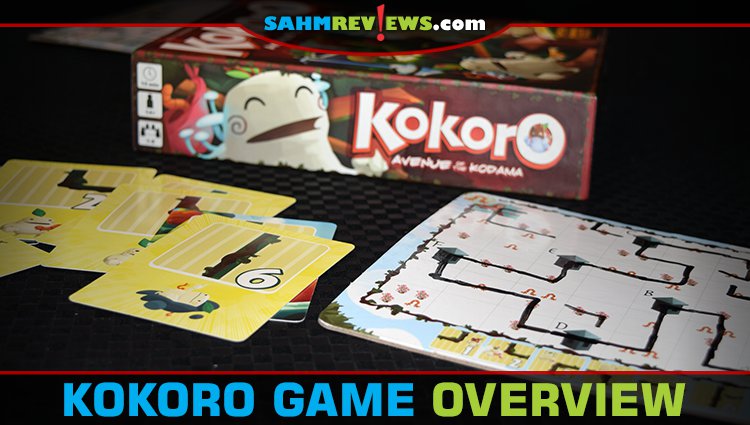 Success lies in the ability to build paths to the Kodama sanctuaries in Kokoro flip and write game from Indie Boards and Cards. - SahmReviews.com