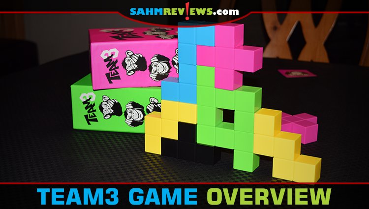 See no evil, hear no evil, say no evil. That's the premise of Team3 by Brain Games Publishing! Everyone's a monkey and working to build from a set of plans! - SahmReviews.com