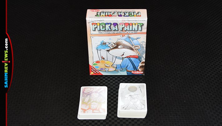 Pick a Paint is a memory game where everyone works together (or competitively) to fill up the board with unique colors. It's this week's Thrift Treasure! - SahmReviews.com