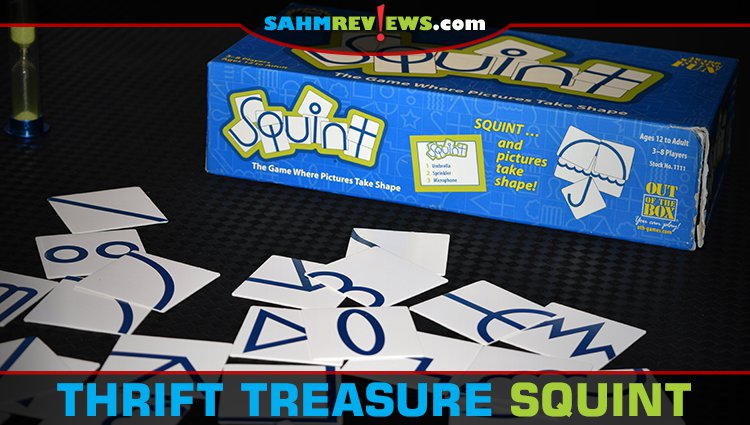 This week's Thrift Treasure is a drawing game without any pens or pencils. Fortunately, this copy of Squint by Out of the Box was 100% complete! - SahmReviews.com