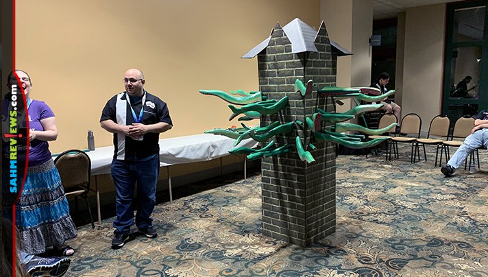 If you attended Geekway, you probably couldn't miss the giant Tower of Madness game from Smirk & Dagger Games. - SahmReviews.com