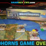 Learn about economics while you travel on the Mississippi River picking up and delivering goods in Broadhorns board game from Rio Grande Games. - SahmReviews.com