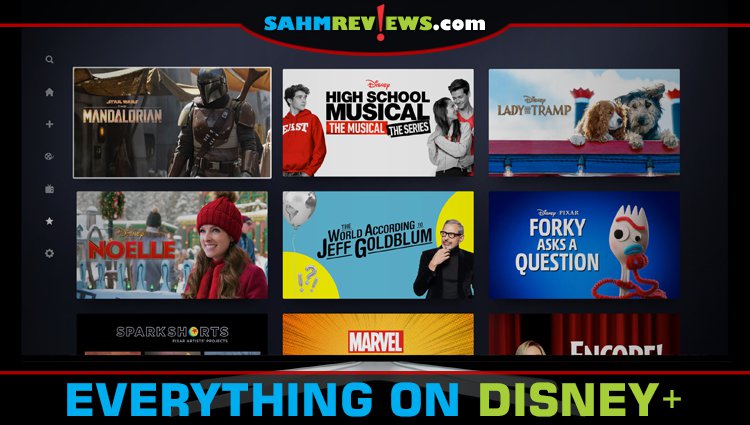 If you've been wondering what shows and movies will be available with the launch of Disney+, check out this extensive list! - SahmReviews.com