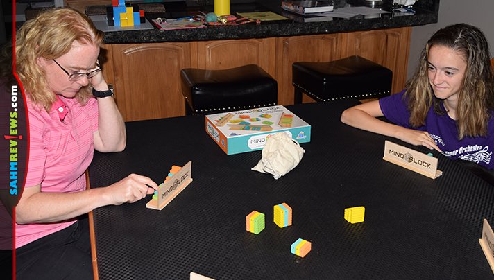 Think of it as a modern version of Rummy. Mind Block by Blue Orange Games does away with cards in favor of stackable wooden blocks! - SahmReviews.com