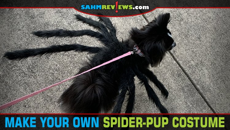 Do you dress your pets for the holidays? This easy DIY Spider-Pup costume is fun for Halloween... or any time you feel like walking a spider on a leash! - SahmReviews.com