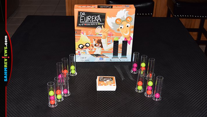 Our daughters had played Dr. Eureka by Blue Orange Games many times, but it was always a borrowed copy. Thanks to Goodwill, we now have a copy of our own! - SahmReviews.com