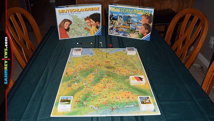 This German game made its way to the US (and our thrift store) due to a transferred military family. See what we thought of Ravensburger's Deutschlandreise! - SahmReviews.com