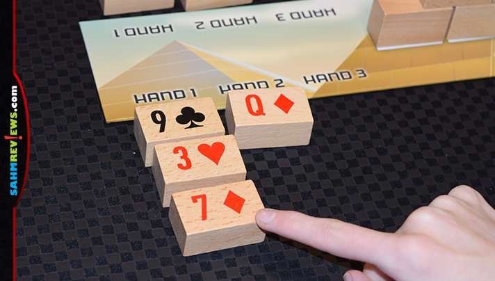 How would you play Poker without cards? Pyramid Poker by R&R Games does just that - and with wooden blocks! Read more about this great 2-player game! - SahmReviews.com