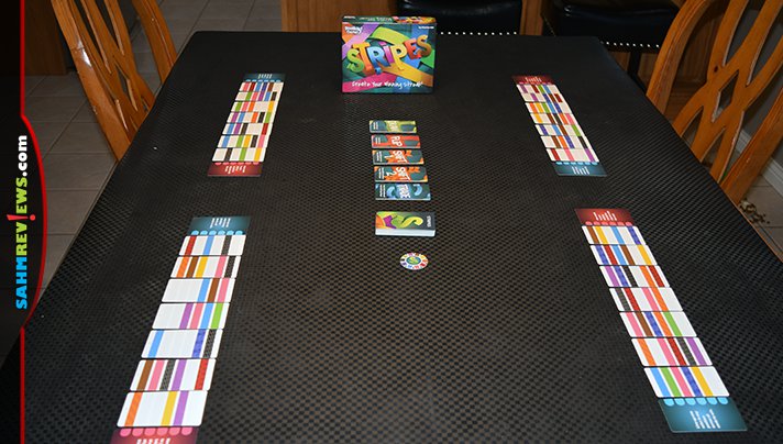 If you enjoy games that demand order, you'll love Stripes by Breaking Games. See if you can construct your line before anyone else does! - SahmReviews.com