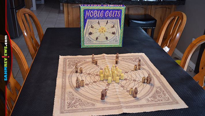 This version of Noble Celts tries to pay homage to ancient games of circular Chess. Even with the wrinkled board, it was worth the $2.88 we paid at thrift! - SahmReviews.com