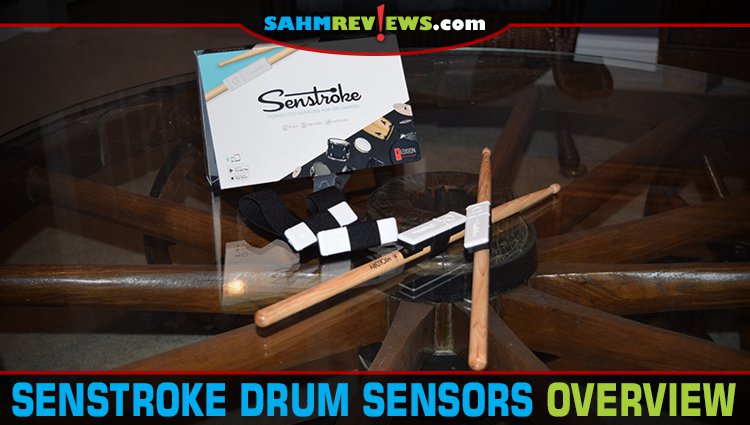 Attach Senstroke Bluetooth sensors to drumsticks and feet then sync with the app to practice percussion skills without a drum kit. - SahmReviews.com