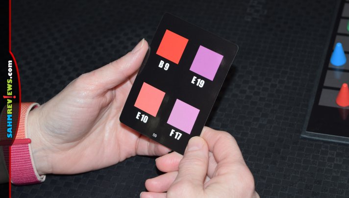 Designed by Scott Brady, Hues and Cues is a party game about color perception where you use one or two cues to get players to guess your hue. - SahmReviews.com
