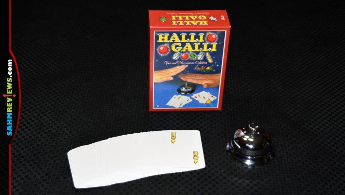 This version of Halli Galli by Rio Grande Games is the Christmas version set out at thrift for their annual Christmas in July sale. Our timing was perfect! - SahmReviews.com