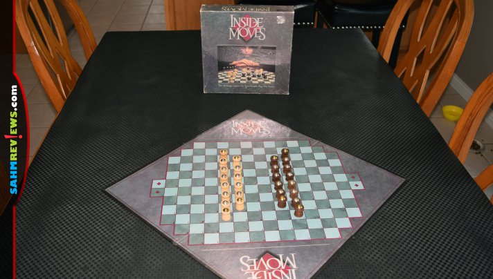 We thought we'd be playing this copy of Inside Moves that we found at thrift right away. Turns out it was missing a piece. But, we had a solution! - SahmReviews.com
