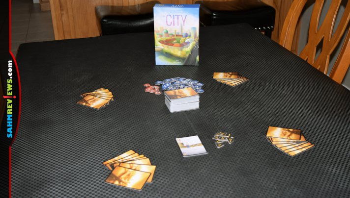 With cards as currency and simultaneous play, The City (#21 in the Bookshelf Series) from Eagle-Gryphon Games is a quick and easy card game. - SahmReviews.com