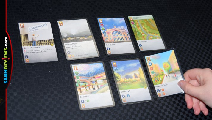 With cards as currency and simultaneous play, The City (#21 in the Bookshelf Series) from Eagle-Gryphon Games is a quick and easy card game. - SahmReviews.com