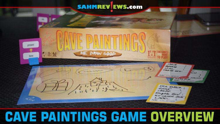 Grab the marker and start scribbling like a caveman. Hopefully someone will guess what you're drawing in Cave Paintings party game from R&R Games. - SahmReviews.com