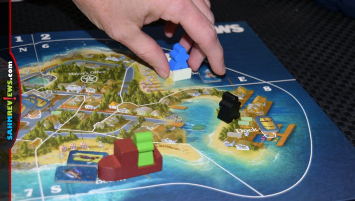 You'd be hard-pressed to find a board game that stays as true to the movie as the new Jaws game by Ravensburger. You even have to attach barrels! - SahmReviews.com