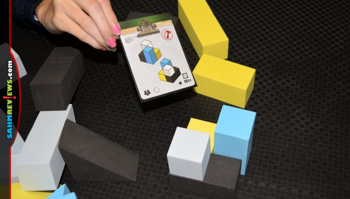 It's all a matter of perspective! Figure out the 3D puzzle with limited information when you play a game of Mental Blocks from Pandasaurus Games. - SahmReviews.com