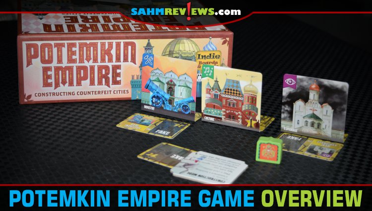 This city-building game isn't quite like others of the same genre. True to the name, Potemkin Empire from Indie Boards & Cards is about fake buildings! - SahmReviews.com