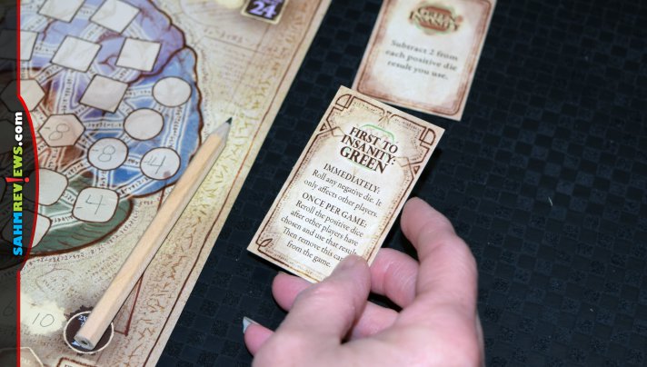 Going insane is to be expected in this H.P. Lovecraft themed roll-n-write by Petersen Games. Unlocking Insanity is the latest dice game in this genre! - SahmReviews.com