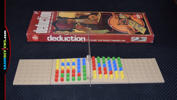 We would describe Deduction as a game that combines Mastermind with Battleship. It only set us back $1.88 at our Goodwill. Check out this week's Thrift Treasure find! - SahmReviews.com