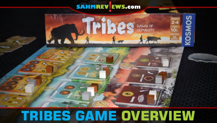 Limited action options makes Tribes: Dawn of Humanity from Thames & Kosmos a quick-playing, family-friendly exploration game. - SahmReviews.com