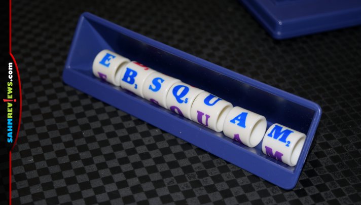 Scrabble Overturn is another in a long line of Scrabble variations published over the years. This one uses colored cylinders for the letters! - SahmReviews.com
