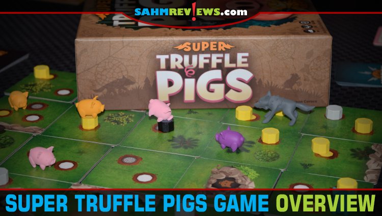 Super Truffle Pigs from Games by Bicycle is a family-friendly game about a treasure hunt for truffles! - SahmReviews.com