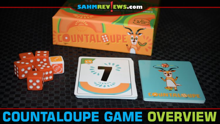 Roll dice and be the first to discard your deck in Countaloupe from Bananagrams. That isn't as easy as it sounds! - SahmReviews.com