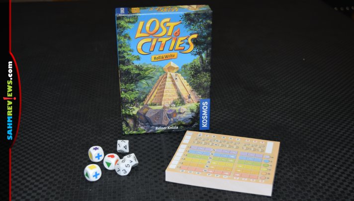 Lost Cities Roll & Write from Kosmos is a variation of the board and card games of the same name. - SahmReviews.com
