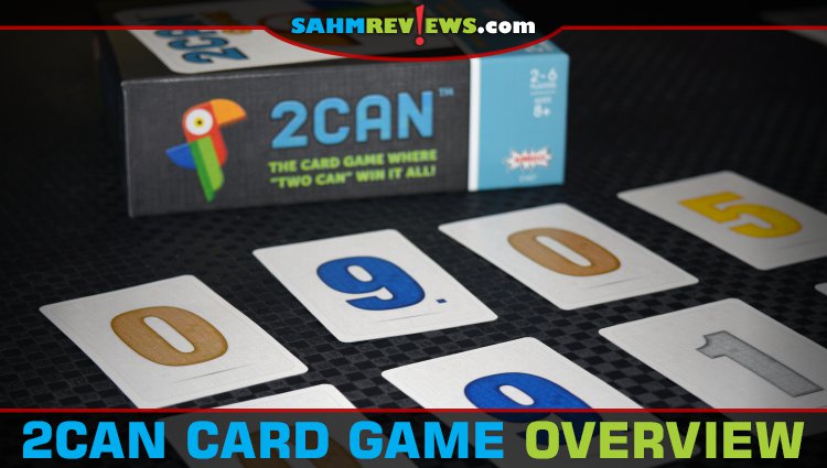 Try to match cards or acquire low-value cards in order to end with the lowest sum in 2Can, a card game from Amigo. - SahmReviews.com