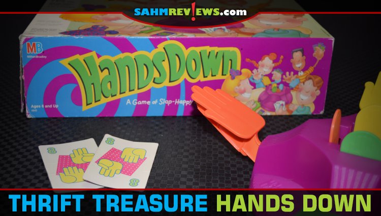 I remember having this speedy card game, Hands Down, back in the 80's. This thrift copy is well-played but still like new! - SahmReviews.com