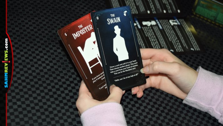 Plan a murder mystery night by inviting friends for dinner and playing There's Been a Murder, a cooperative card game from Goliath Games. - SahmReviews.com