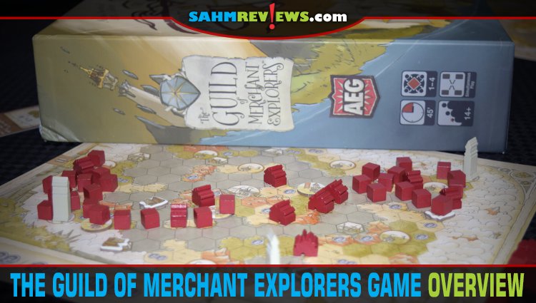 Players work simultaneously to explore their own maps and earn coins in The Guild of Merchant Explorers from Alderac Entertainment Group. - SahmReviews.com