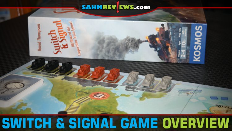 Switch & Signal is a cooperative train game from Thames & Kosmos where players work together to get all the deliveries to the port. - SahmReviews.com