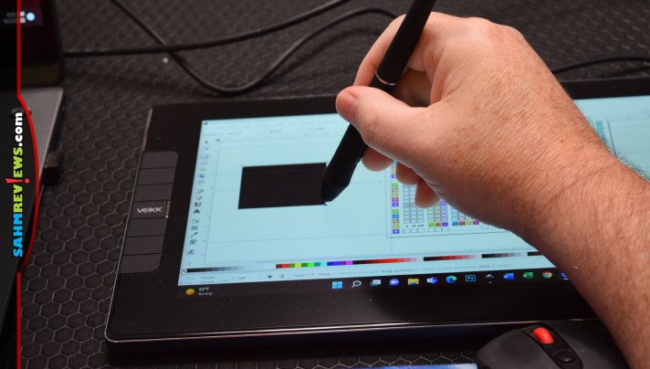 Upgrade your art, drawing and graphics processes by attaching a Veikk VK1200 pen tablet to a laptop or desktop. - SahmReviews.com