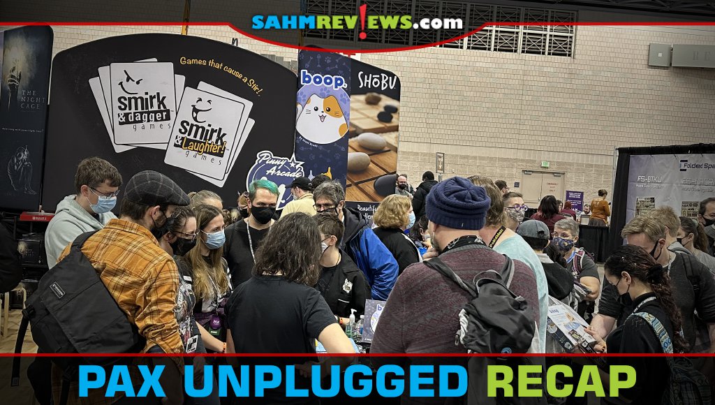 Crowds surround the Smirk & Dagger exhibit at PAX Unplugged to get demos of their latest game, boop. - SahmReviews.com