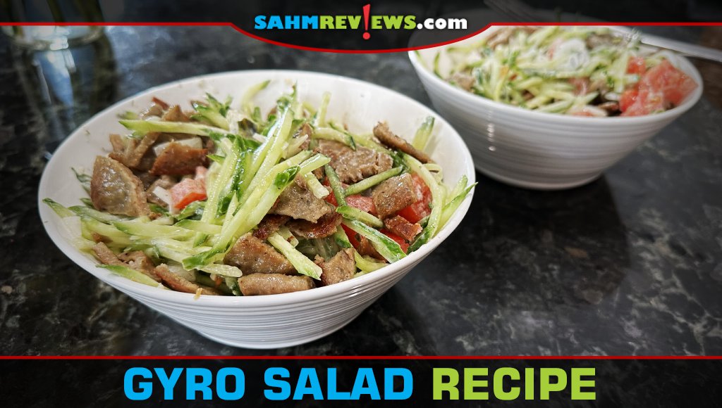 With this Gyro Salad Recipe, you can enjoy the flavors of a gyro without lettuce or the added pita bread carbs. - SahmReviews.com