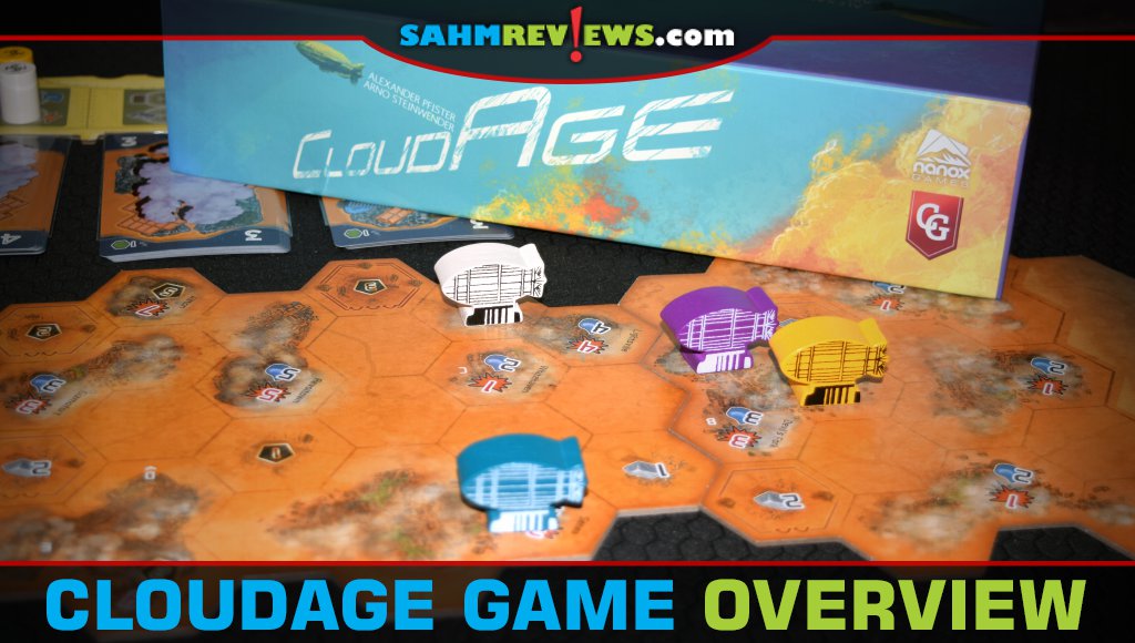 Airships on the main board from CloudAge, a post-apocalyptic strategy game. - SahmReviews.com