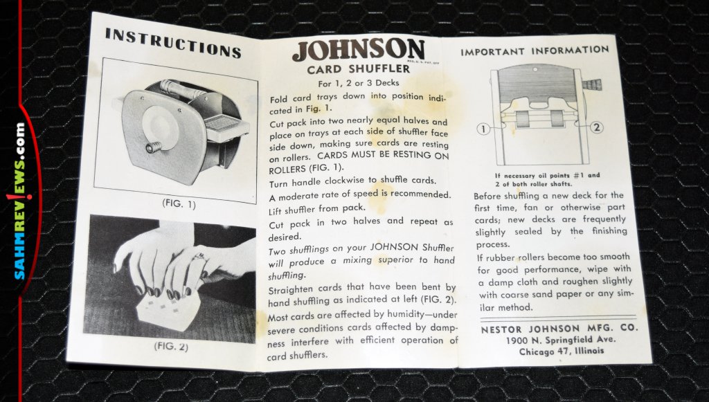 Johnson Card Shuffler - Original instructions