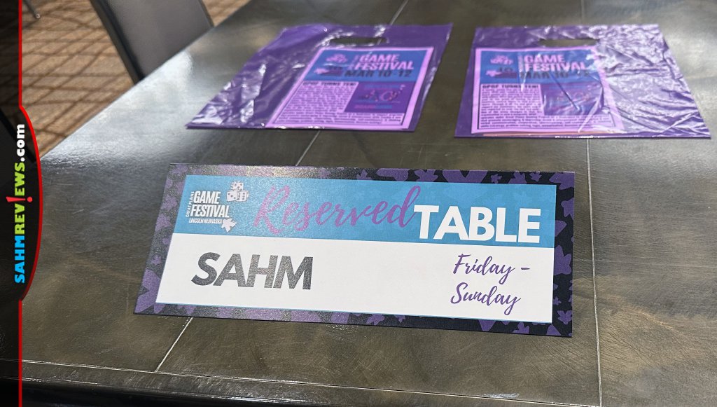 Reserved signs: Attendees at Great Plains Game Festival could reserve a table for the weekend. - SahmReviews.com