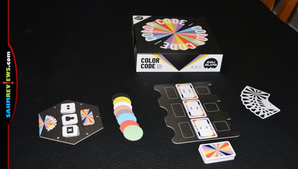 Chili Island Games - Color Code - the game set up and ready to play