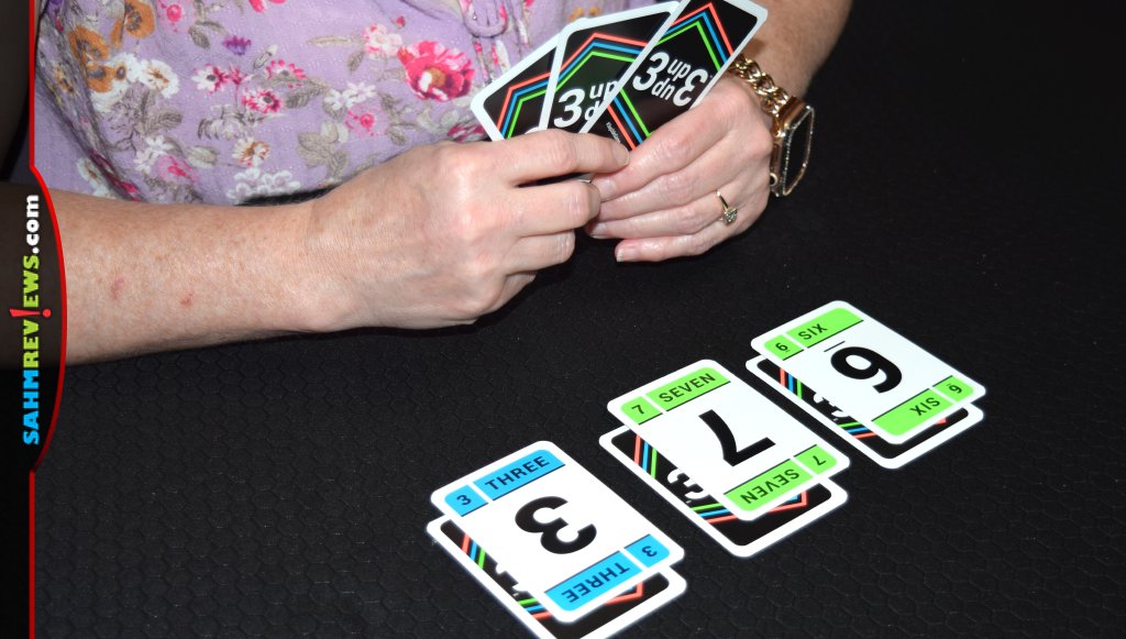3UP 3DOWN Card Game - Hand of cards and ready to begin playing