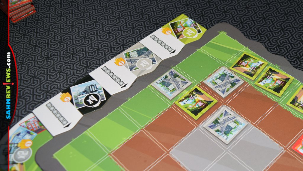 Bonus tiles provide additional scoring options in Shake That City - SahmReviews.com